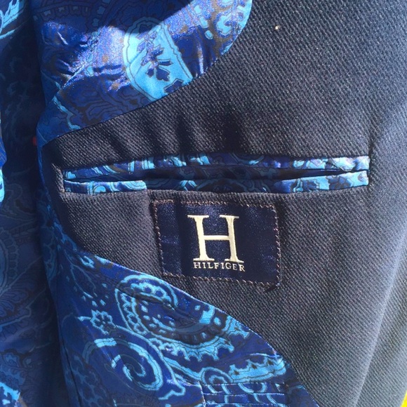 H by Hilfiger Blue Sports Coat - Picture 5 of 8